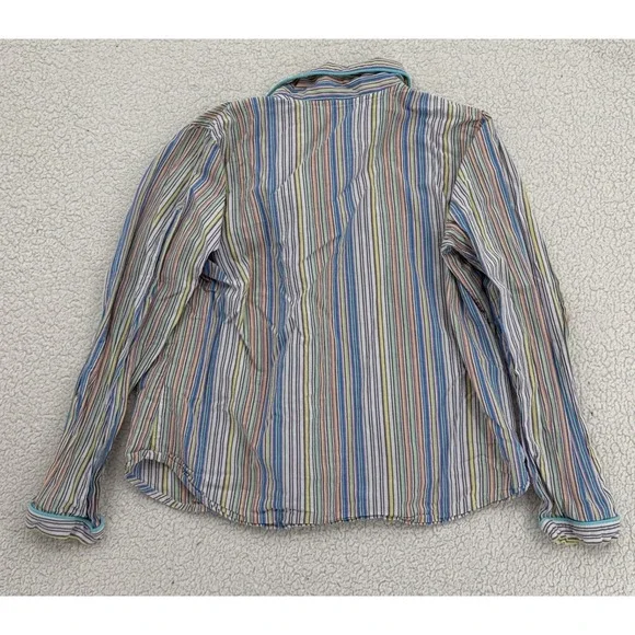 Victoria's Secret Women Size L Stripe Pajama Set Long Sleeve Button Top Pants - Picture 3 of 9